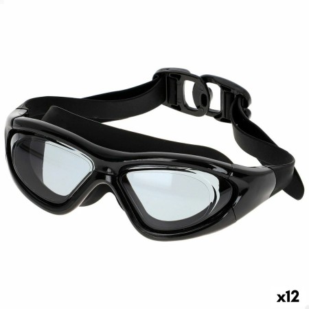 Lunettes de bain pour adultes AquaSport Noir (12 Unités)