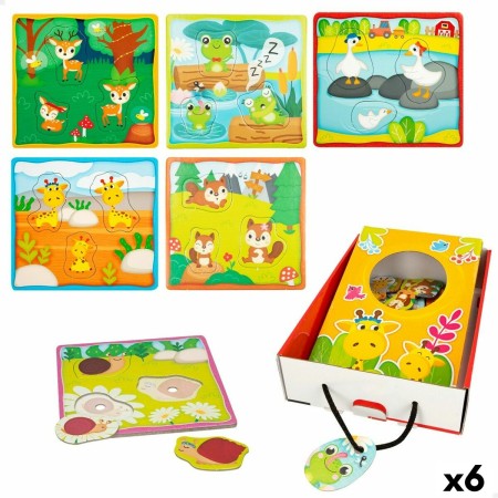 Puzzle Infantil Lisciani Táctil 18 Piezas 16 x 0,5 x 15 cm (6 Unidades)