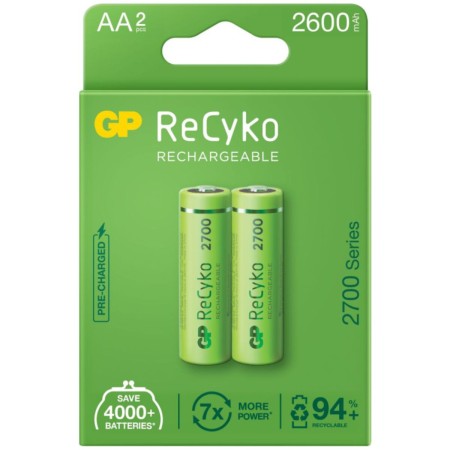 Pilas Recargables GP ReCyko 2700 Series LR6 2600 mAh 1,2 V AA