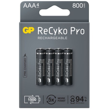 Pilas Recargables GP ReCyko Pro R03 800 mAh 1,2 V AAA