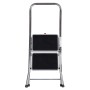 Escalera plegable de 2 peldaños Krause 130860 Gris Plateado Negro/Azul Aluminio