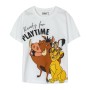 Camiseta de Manga Corta Infantil The Lion King Blanco