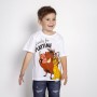 Camiseta de Manga Corta Infantil The Lion King Blanco