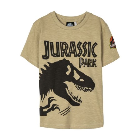 Camiseta de Manga Corta Infantil Jurassic Park Marrón