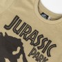 Camiseta de Manga Corta Infantil Jurassic Park Marrón