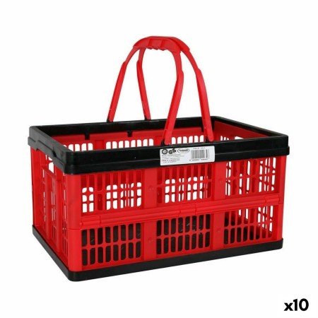 Caja Plegable con Asas Tontarelli Voilà 16 L Rojo 39 x 25,5 x 21 cm (10 Unidades)