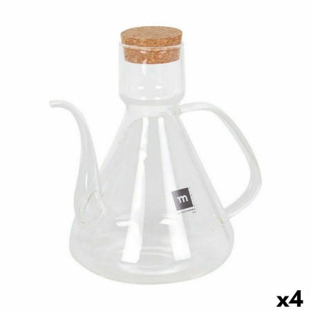 Aceitera La Mediterránea Bell 1 L Silicona Vidrio de Borosilicato (4 Unidades)