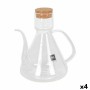 Aceitera La Mediterránea Bell 1 L Silicona Vidrio de Borosilicato (4 Unidades)