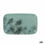 Plateau apéritif La Mediterránea Aspe Turquoise Rectangulaire 30 x 18 x 2,5 cm (12 Unités)