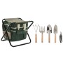 Kit de herramientas de jardinería Home ESPRIT 7 Piezas Negro Verde Plateado 40 x 28 x 35 cm