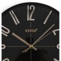 Horloge Murale Versa Noir Doré Plastique Quartz 4,3 x 30 x 30 cm