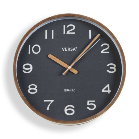 Horloge Murale Versa Gris Plastique Quartz 4,3 x 30 x 30 cm
