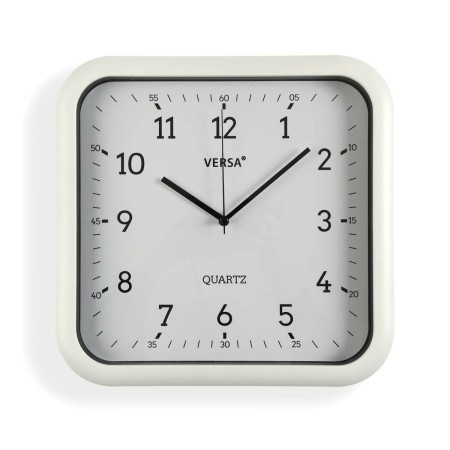 Horloge Murale Versa Blanc Plastique Quartz 3,5 x 28,5 x 29,5 cm