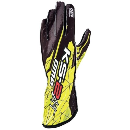 Gants de karting OMP KS-2 ART Jaune/Noir Noir Noir/Jaune M