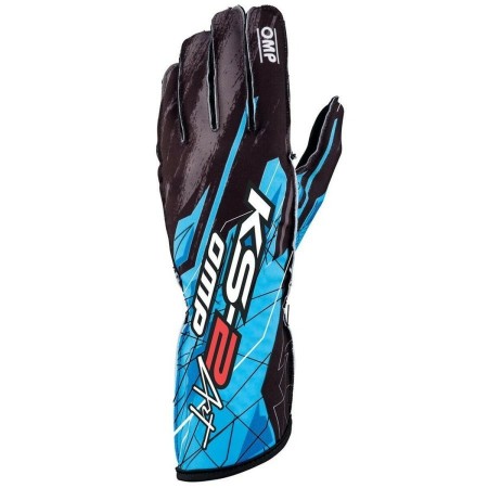 Gants de karting OMP KS-2 ART Noir/Bleu Noir L