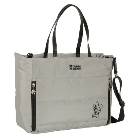 Bolso Minnie Mouse Teen Sand Acolchado Gris 40 x 31 x 17 cm