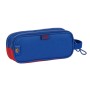 Trousse Fourre-Tout Double F.C. Barcelona Bleu Bordeaux 21 x 8 x 6 cm