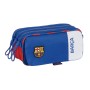 Trousse Fourre-Tout Double F.C. Barcelona Bleu Bordeaux 21,5 x 10 x 8 cm