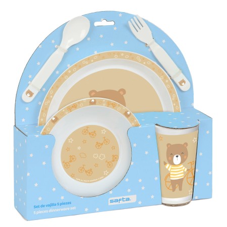 Ensemble Vaisselle pour Enfants Safta Ours (5 Pièces)