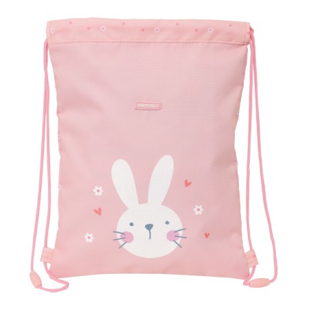 Bolsa Mochila con Cuerdas Safta Bunny Rosa 26 x 34 x 1 cm