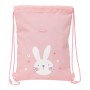 Sac à dos serré par des ficelles Safta Bunny Rose 26 x 34 x 1 cm