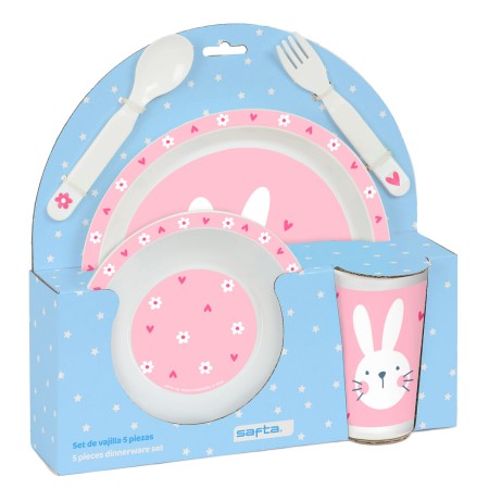 Set de Menaje Infantil Safta Conejo (5 Piezas)