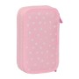 Plumier Doble Glow Lab Sweet home Rosa 12.5 x 19.5 x 4 cm (28 piezas)