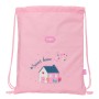 Bolsa Mochila con Cuerdas Glow Lab Sweet home Rosa 26 x 34 x 1 cm