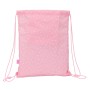 Sac à dos serré par des ficelles Glow Lab Sweet home Rose 26 x 34 x 1 cm