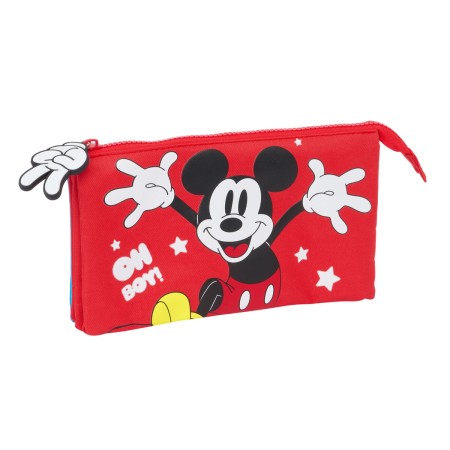 Trousse Fourre-Tout Double Mickey Mouse Clubhouse Fantastic Bleu Rouge 22 x 12 x 3 cm