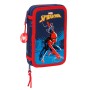 Plumier double Spider-Man Neon Blue marine 12.5 x 19.5 x 4 cm (28 Pièces)