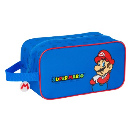 Range-Chaussures de Voyage Super Mario Play Bleu Rouge 29 x 15 x 14 cm