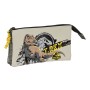Portatodo Doble Jurassic World Warning Gris 22 x 12 x 3 cm