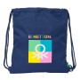 Bolsa Mochila con Cuerdas Benetton Cool Azul marino 35 x 40 x 1 cm