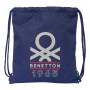 Bolsa Mochila con Cuerdas Benetton Varsity Gris Azul marino 35 x 40 x 1 cm