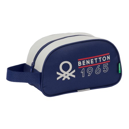 Neceser Escolar Benetton Varsity Gris Azul marino 26 x 15 x 12 cm