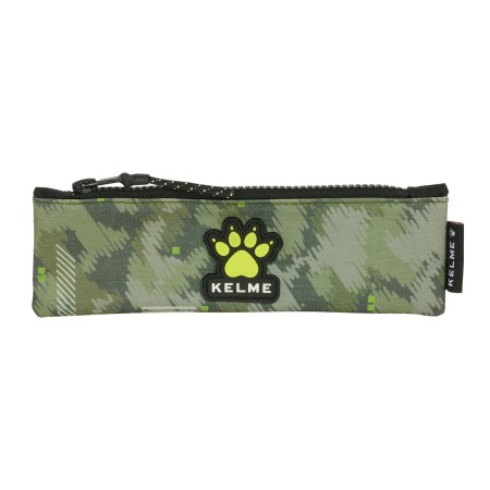 Estuche Escolar Kelme Travel Negro Verde 20 x 6 x 1 cm