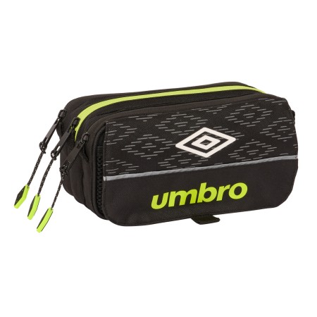 Portatodo Triple Umbro Lima Negro 21,5 x 10 x 8 cm