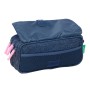 Trousse Fourre-Tout Triple Benetton Denim Bleu 21,5 x 10 x 8 cm
