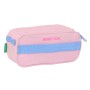 Trousse Fourre-Tout Triple Benetton Pink Rose 21,5 x 10 x 8 cm