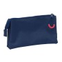 Trousse Fourre-Tout Triple Benetton Italy Blue marine 22 x 12 x 3 cm