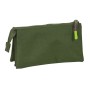 Trousse Fourre-Tout Triple Munich Bright khaki Vert 22 x 12 x 3 cm