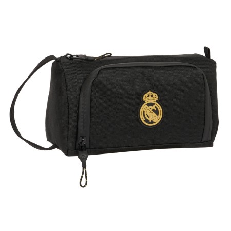 Trousse Scolaire avec Accessoires Real Madrid C.F. Noir 20 x 11 x 8.5 cm (32 Pièces)