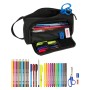 Trousse Scolaire avec Accessoires Real Madrid C.F. Noir 20 x 11 x 8.5 cm (32 Pièces)