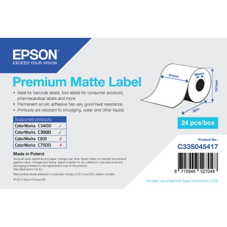 Rollo Papel Térmico Epson C33S045417 (1 unidad)