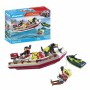 Playset Playmobil Action Heroes - Fireboat and Water Scooter 71464 52 Pièces