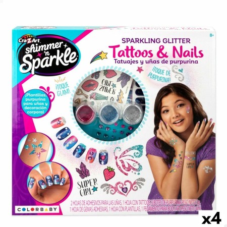 Ensemble de Beauté Cra-Z-Art Enfant Tatouages Ongles 4 Unités