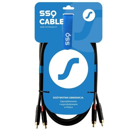 Câble 2 x RCA Sound station quality (SSQ) SS-1431 Noir 1 m