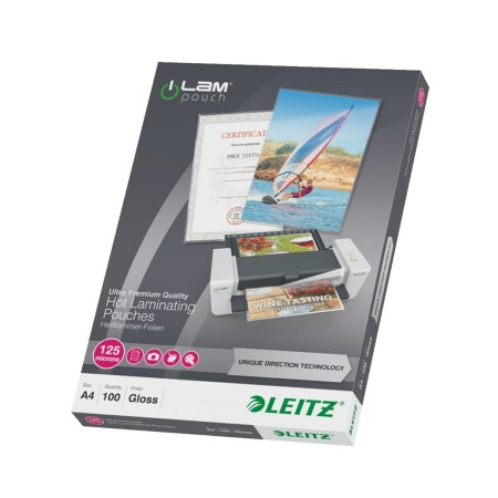 Láminas para Plastificar Leitz iLam UDT 100 Unidades 0,125 mm Transparente A4