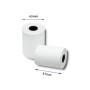 Rouleau de Papier Thermique Qoltec 51896 10 Unités Blanc 57 mm 20 m